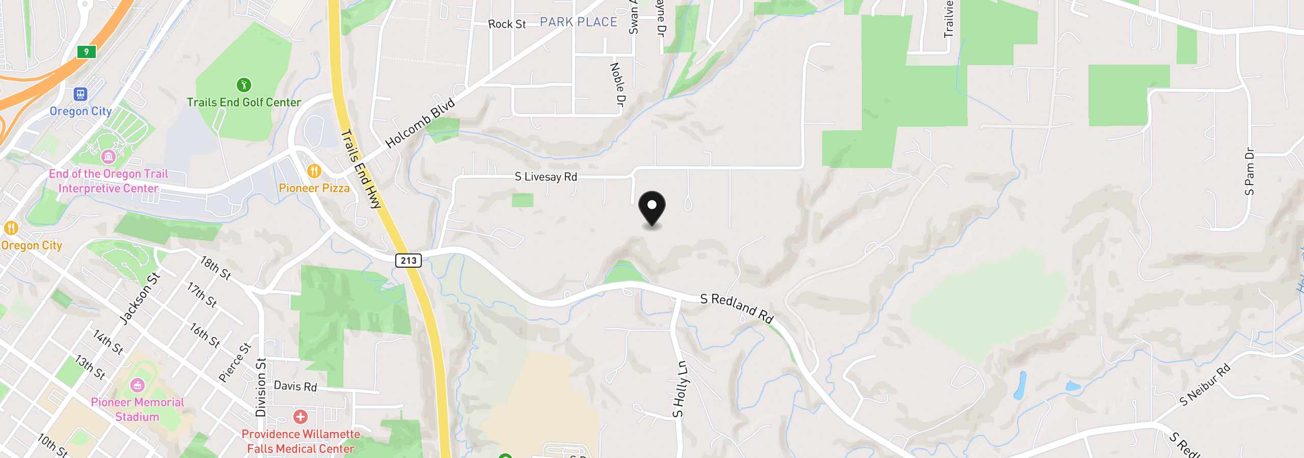 Map showing the location of S Livesay Rd, Oregon City, OR 97045