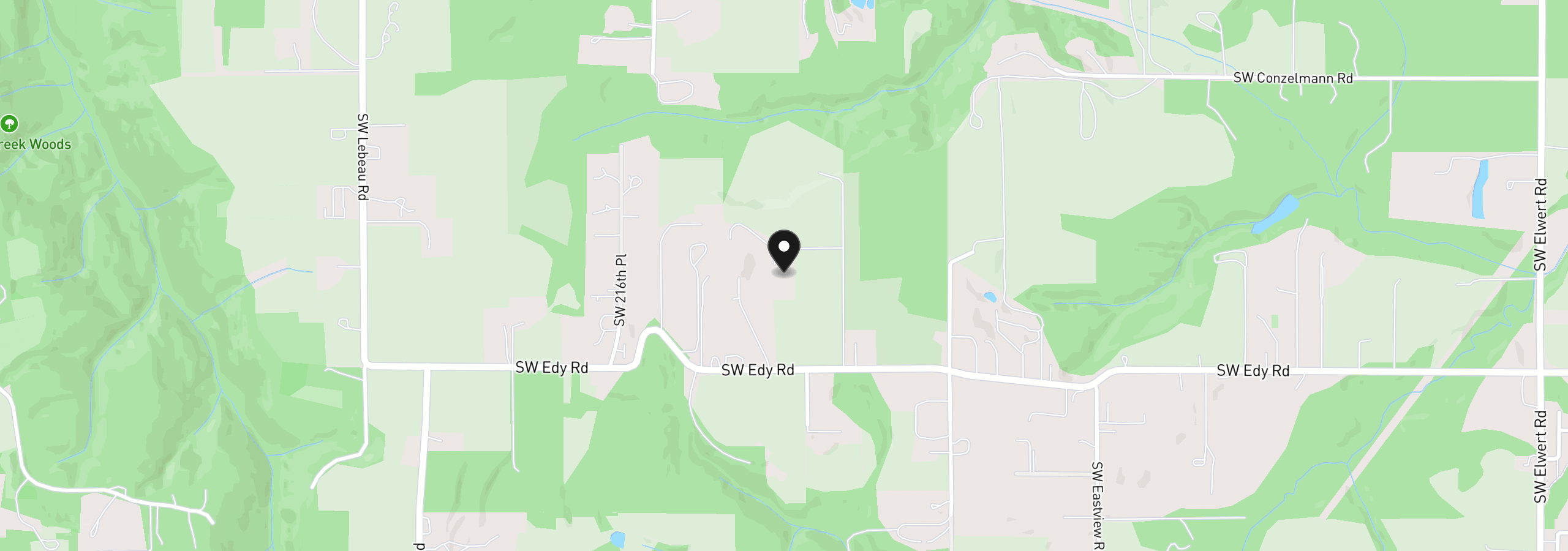 Map showing the location of 20923 SW Edy Rd, Sherwood, OR 97140