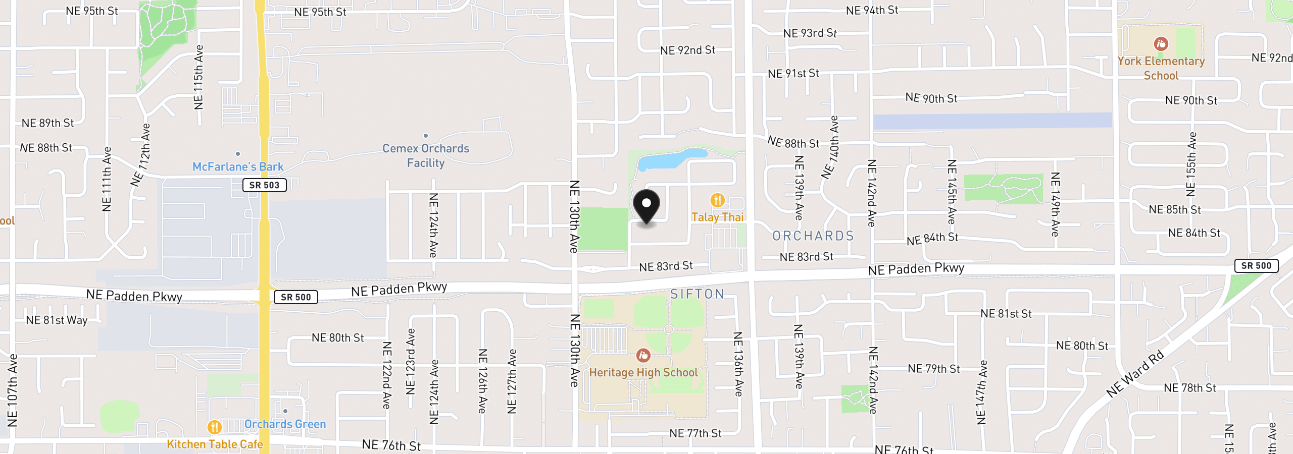 Map showing the location of 13213 NE 84th St 47, Vancouver, Wa 98682