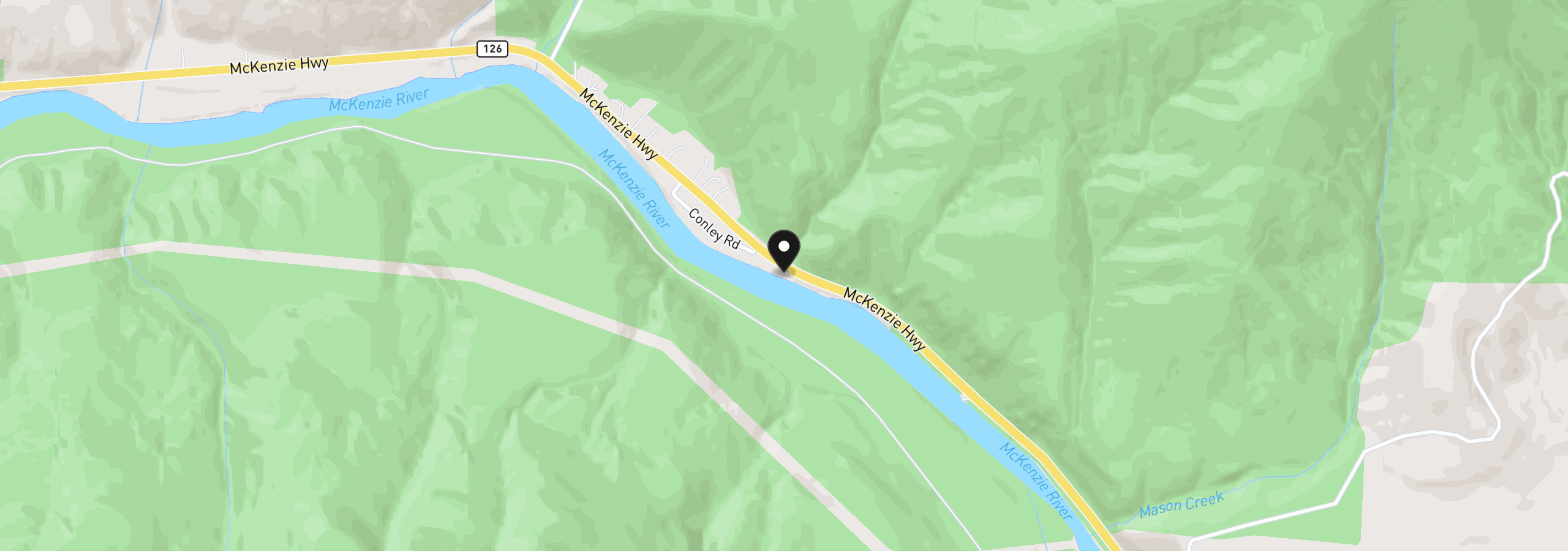Map showing the location of 48188 McKenzie Hwy, Vida, OR 97488