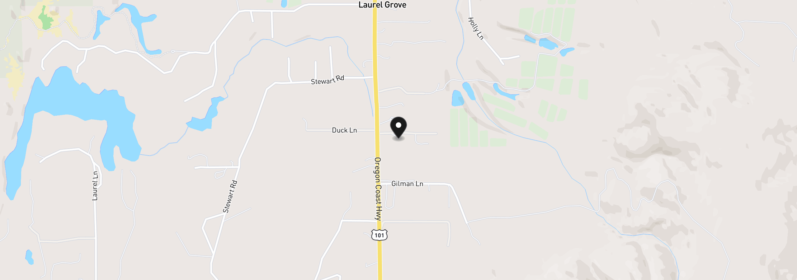 Map showing the location of 47247 Highway 101, Bandon, OR 97411