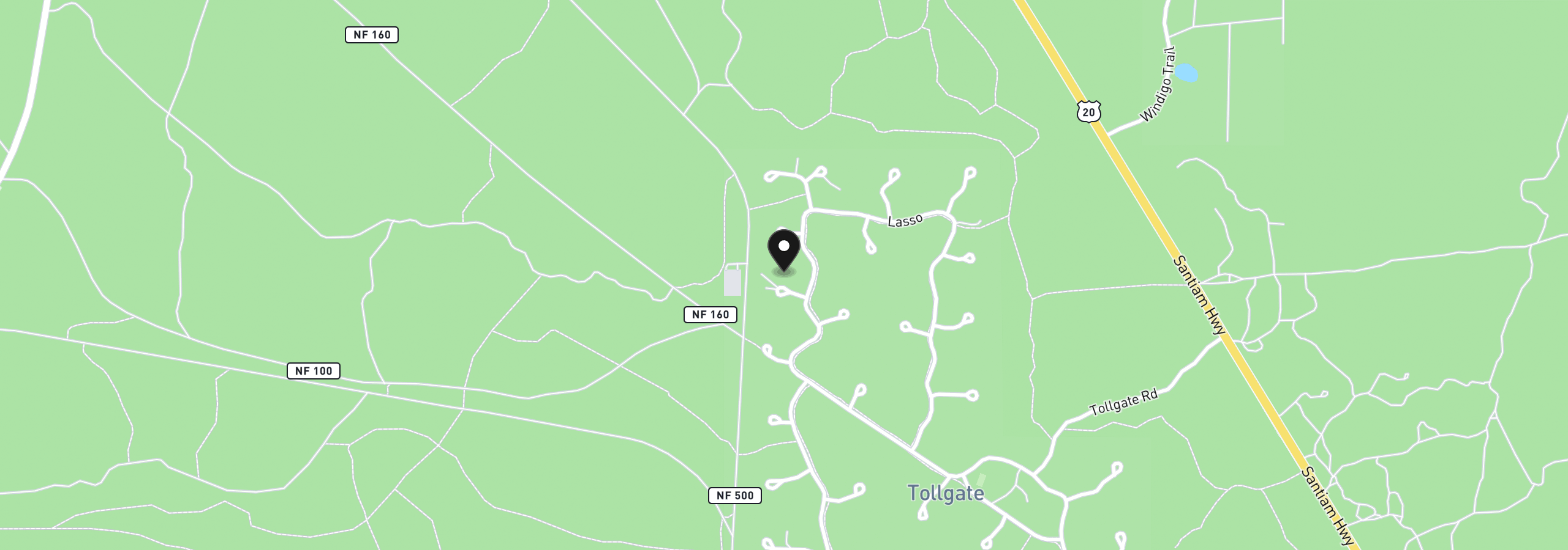 Map showing the location of 14842 Stagecoach, Sisters, OR 97759