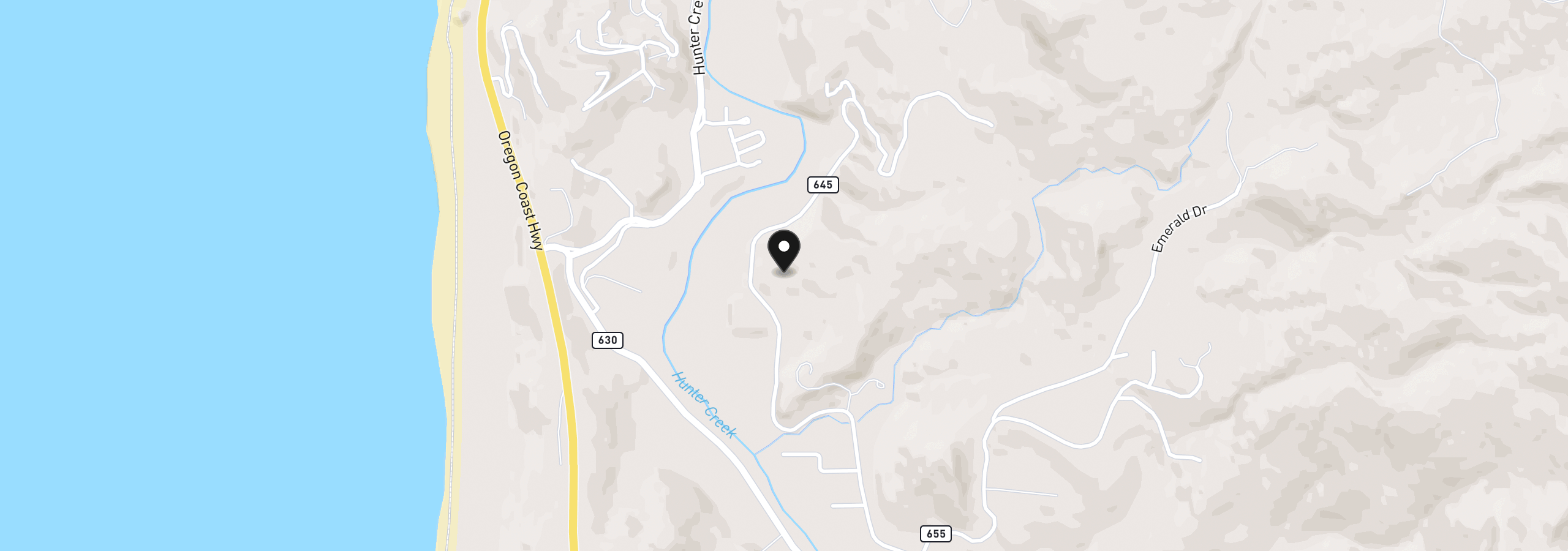 Map showing the location of 28413 Mateer Rd, Gold Beach, OR 97444
