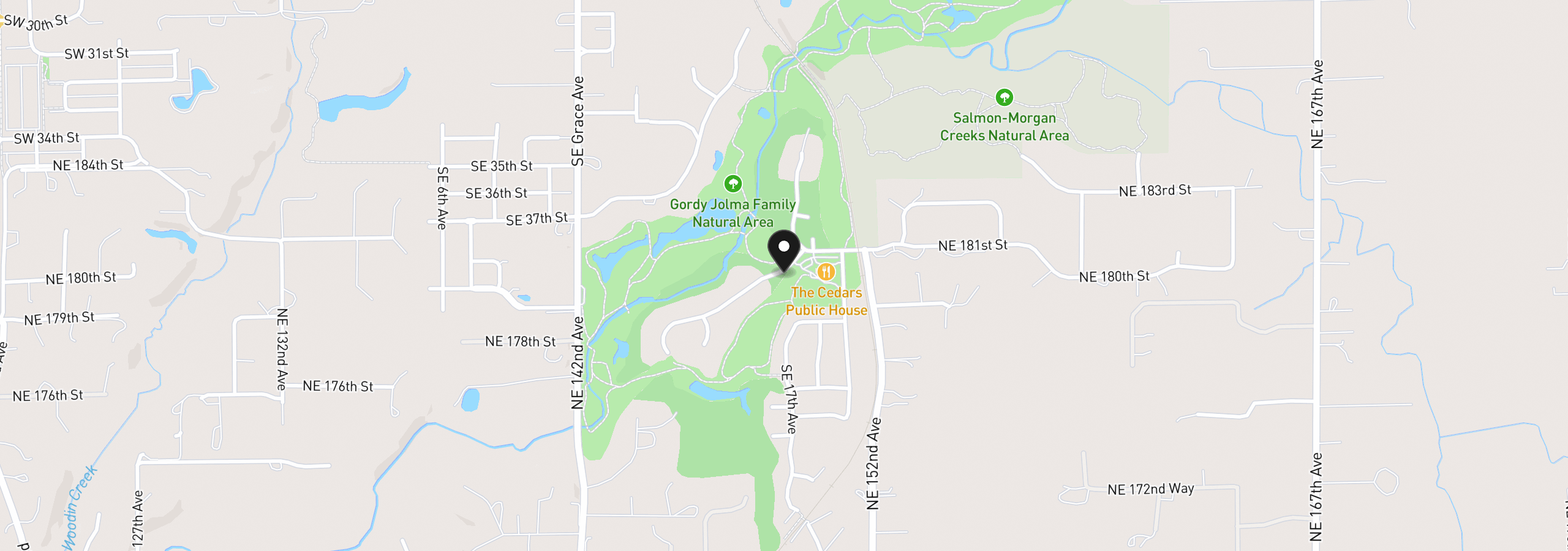 Map showing the location of NE Homestead Dr, Brush Prairie, Wa 98606