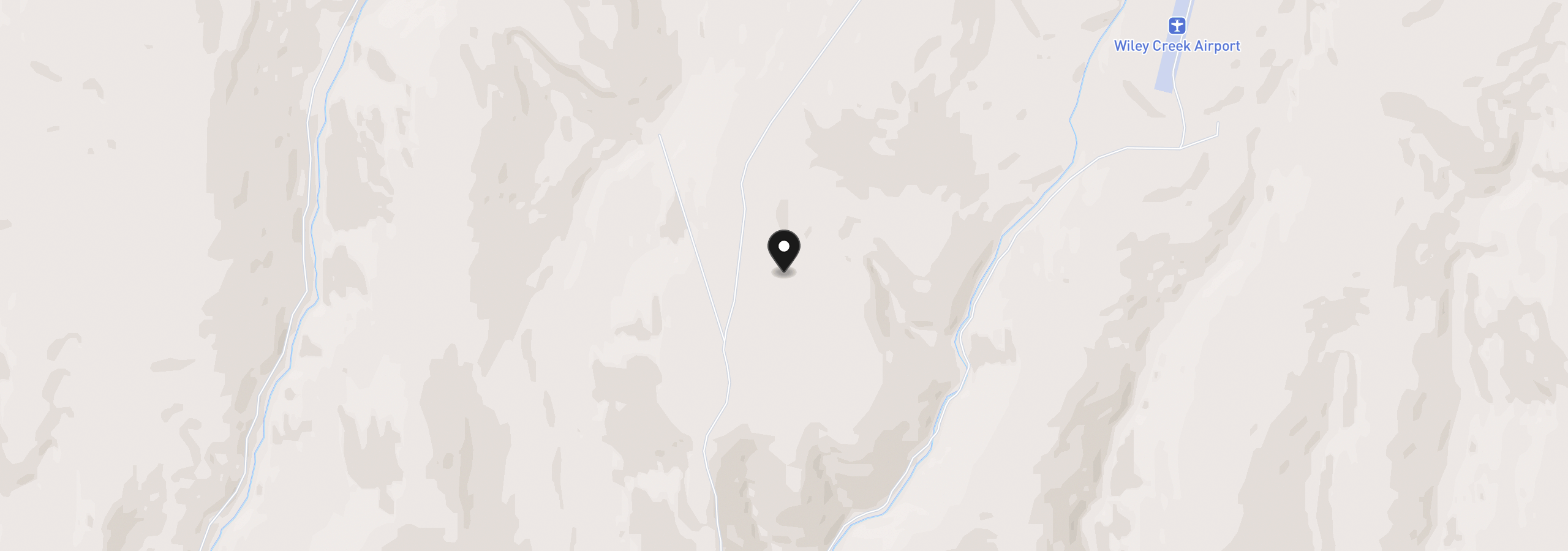 Map showing the location of 0 Wiley Creek Rd, Dayville, OR 97825