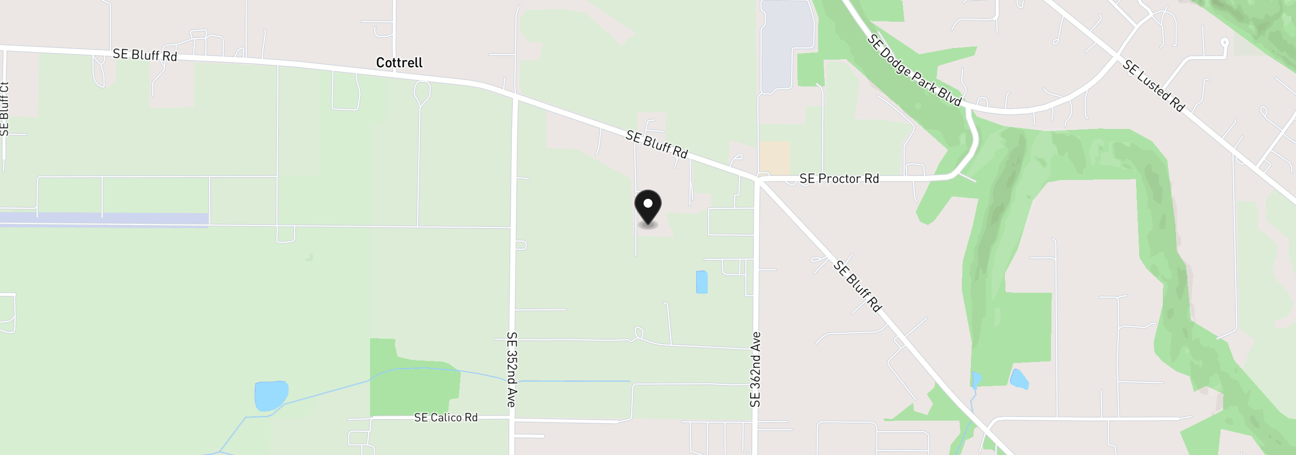 Map showing the location of 9835 SE 362nd Ave, Boring, OR 97009