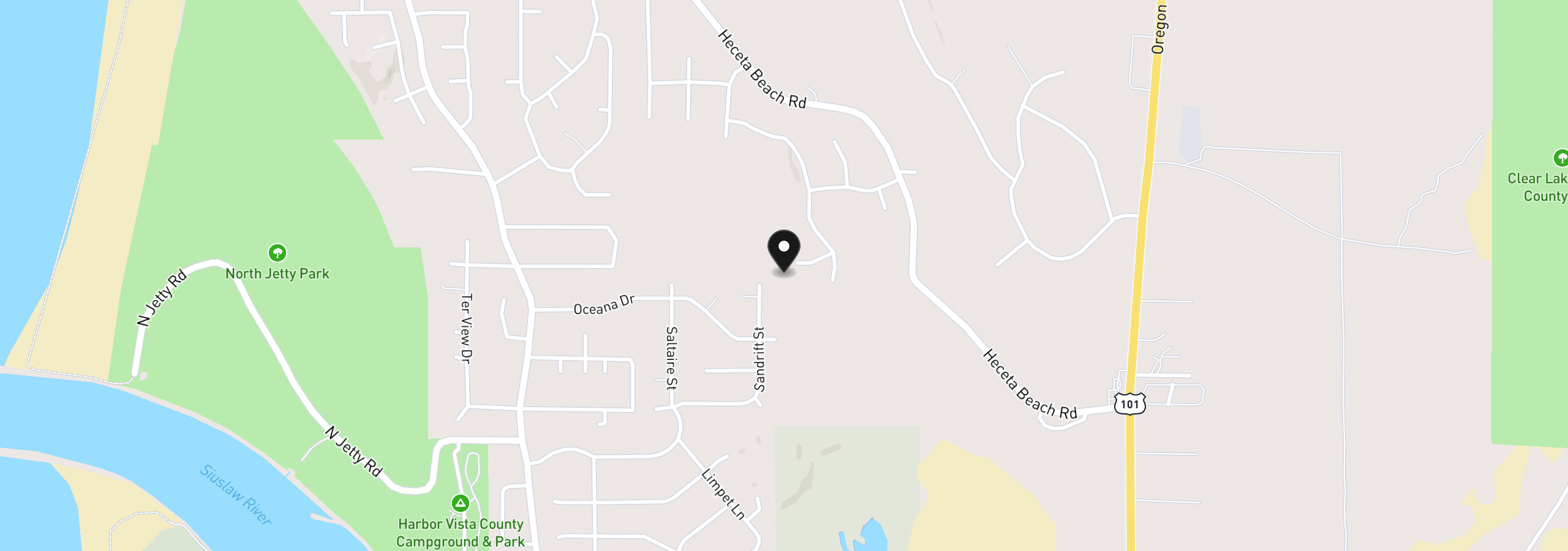 Map showing the location of 5009 Kelsie Ct, Florence, OR 97439