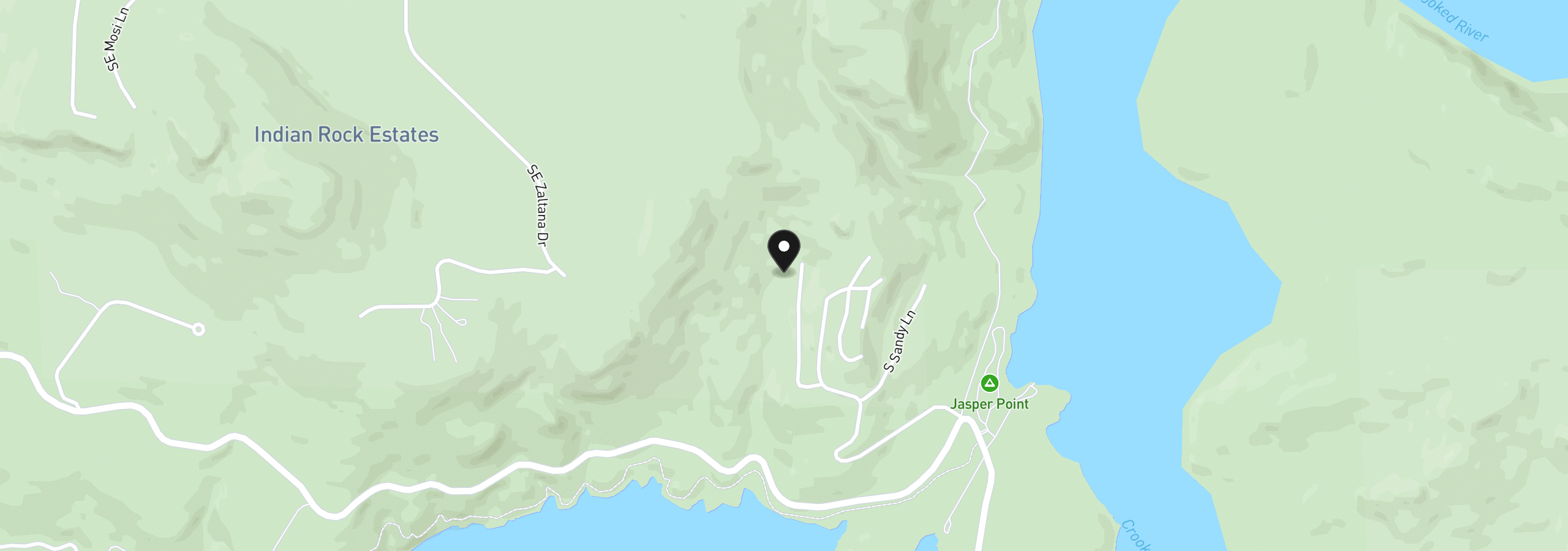 Map showing the location of 18161 SE Boulder Ln, Prineville, OR 97754