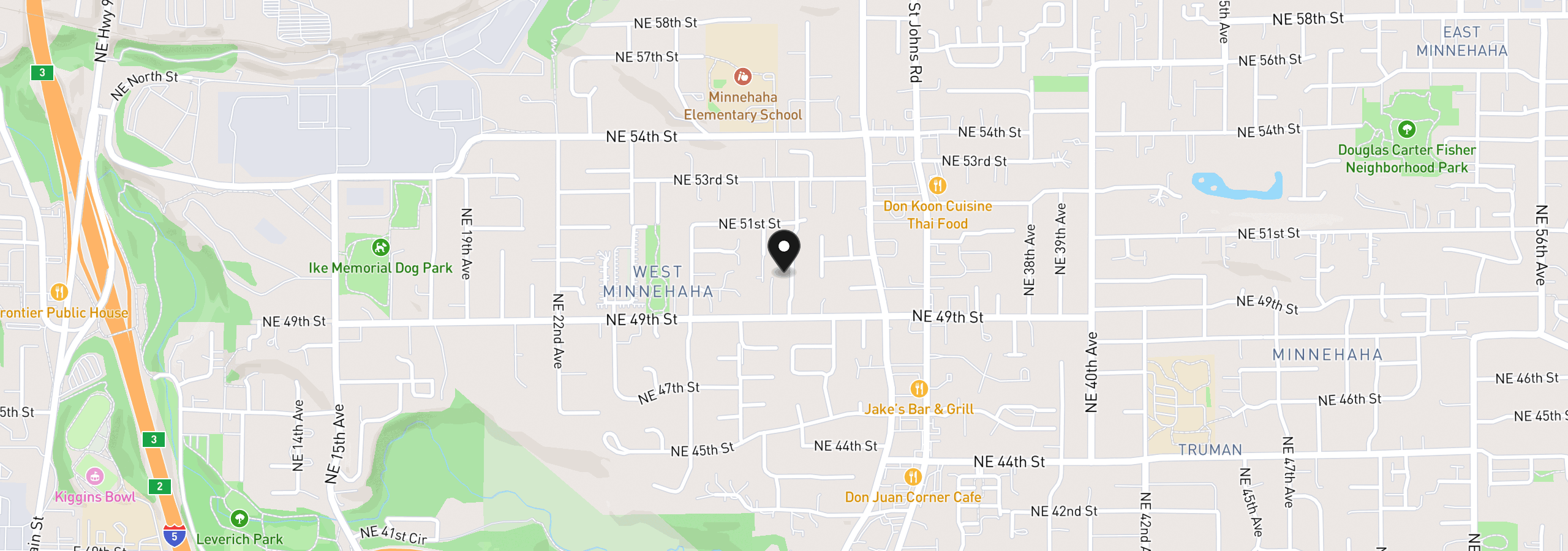 Map showing the location of 4922 NE 29th Ave, Vancouver, Wa 98663