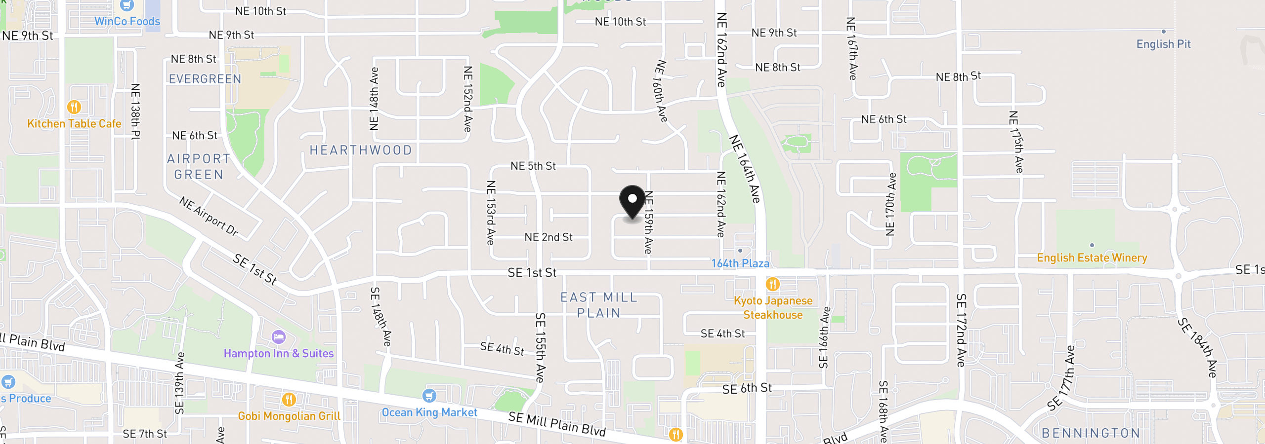 Map showing the location of 15813 NE 3rd St, Vancouver, Wa 98684