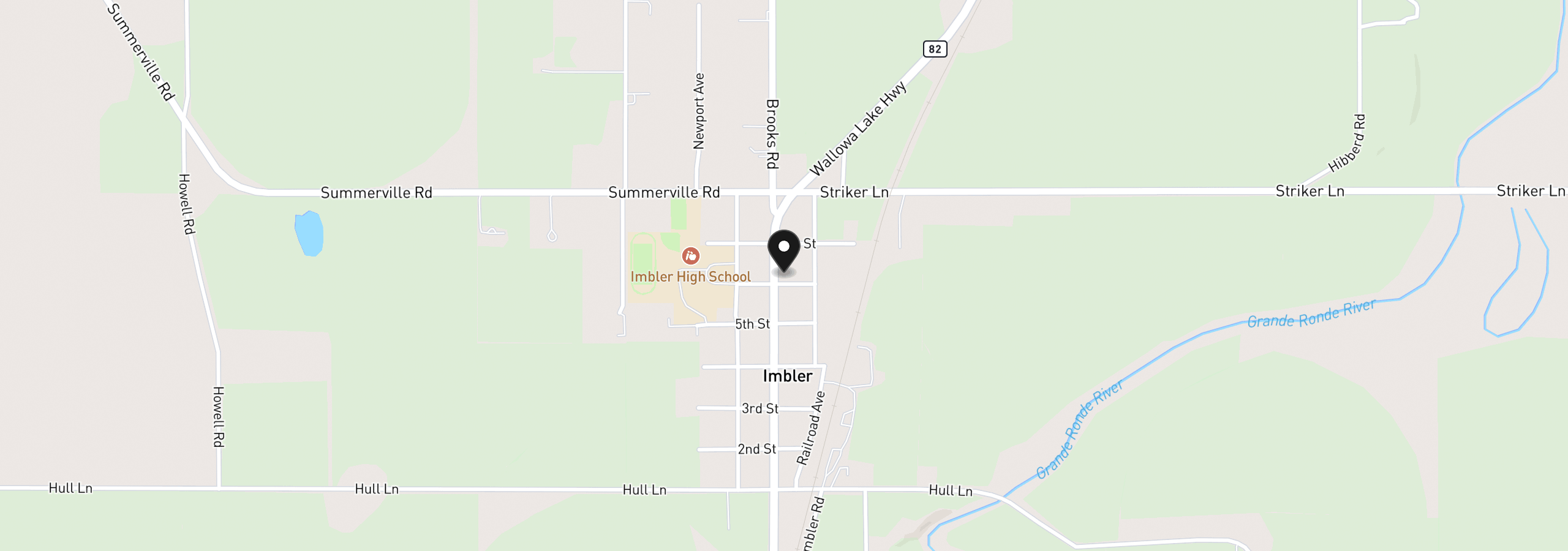 Map showing the location of 610 Ruckman Ave, Imbler, OR 97841