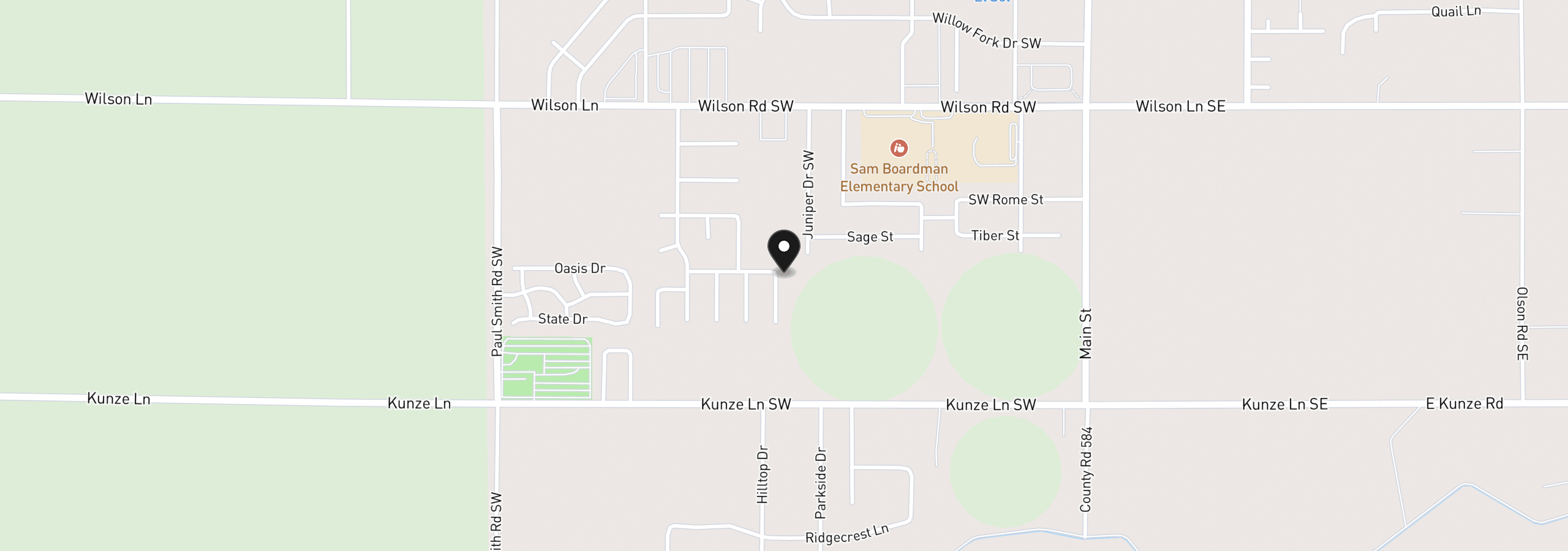 Map showing the location of 201 SW Chickadee Dr., Boardman, OR 97818