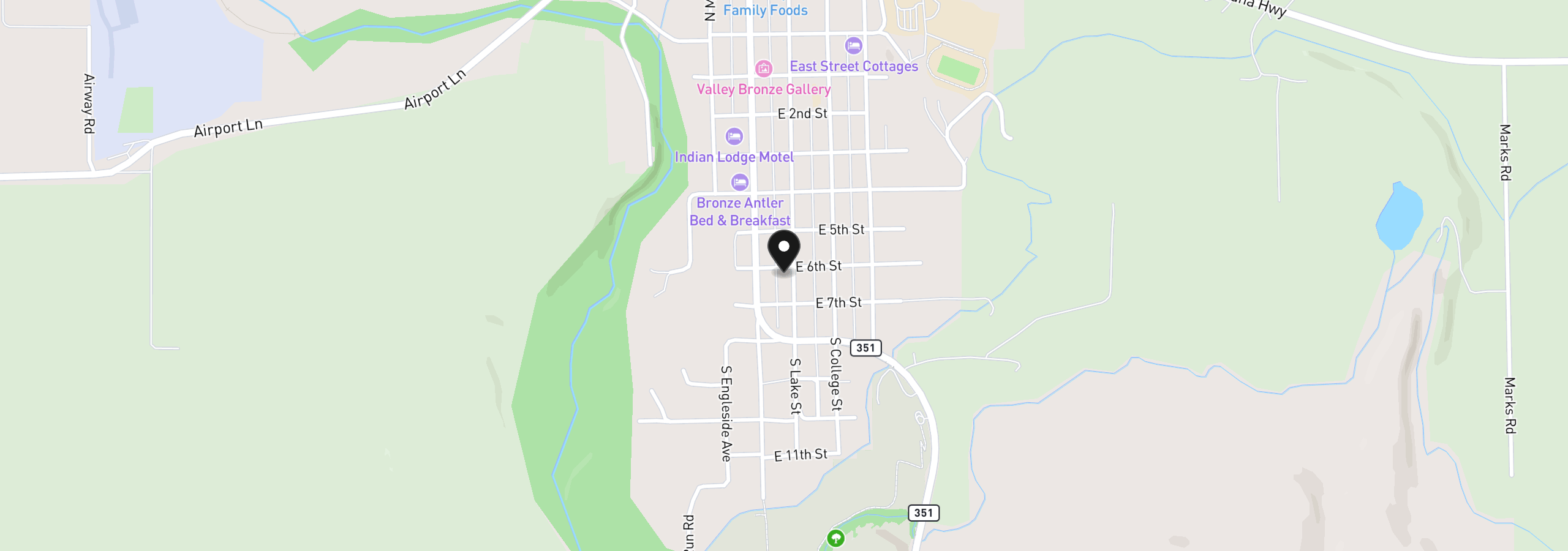 Map showing the location of 601 S Lake St, Joseph, OR 97846