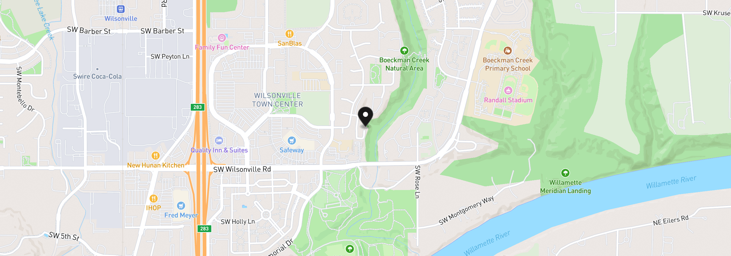 Map showing the location of 29720 SW Courtside Dr 56, Wilsonville, OR 97070