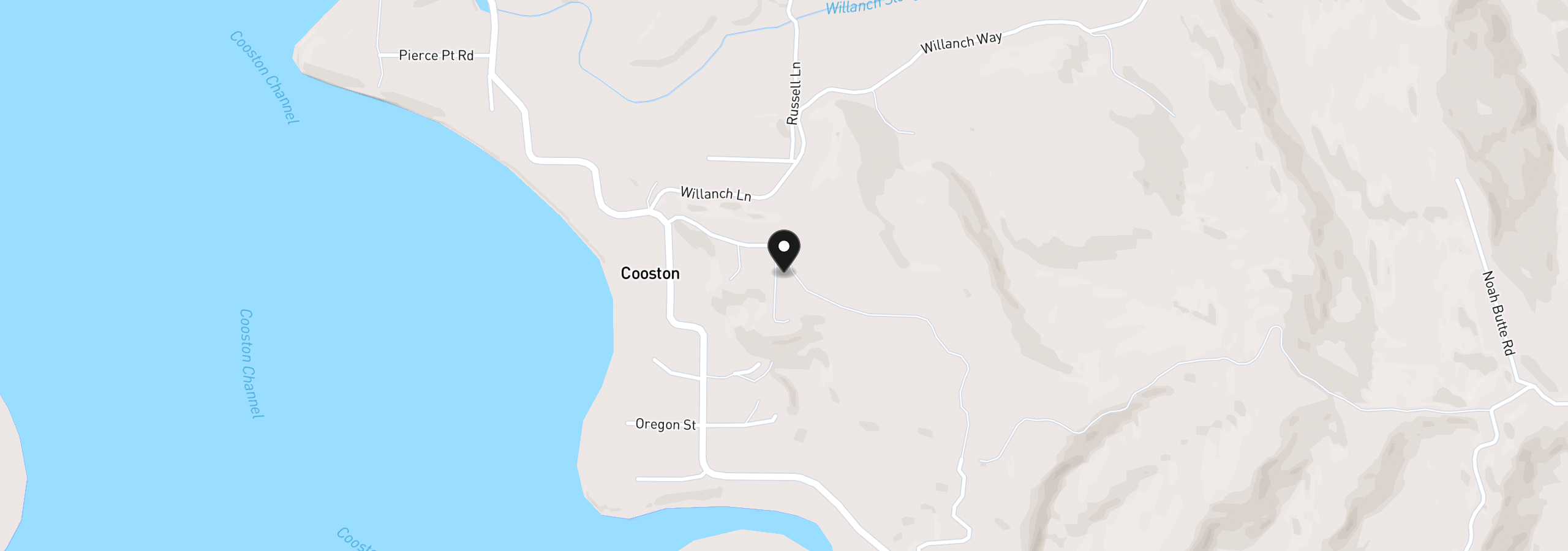 Map showing the location of 0 Misty Ridge Rd, North Bend, OR 97459