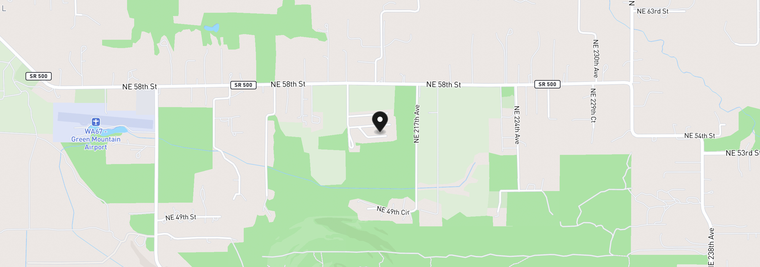 Map showing the location of 21201 NE 58th St 46, Vancouver, Wa 98682