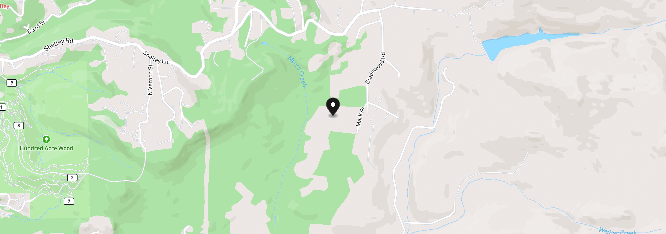 Map showing the location of 56972 Gladewood Rd, Coquille, OR 97423