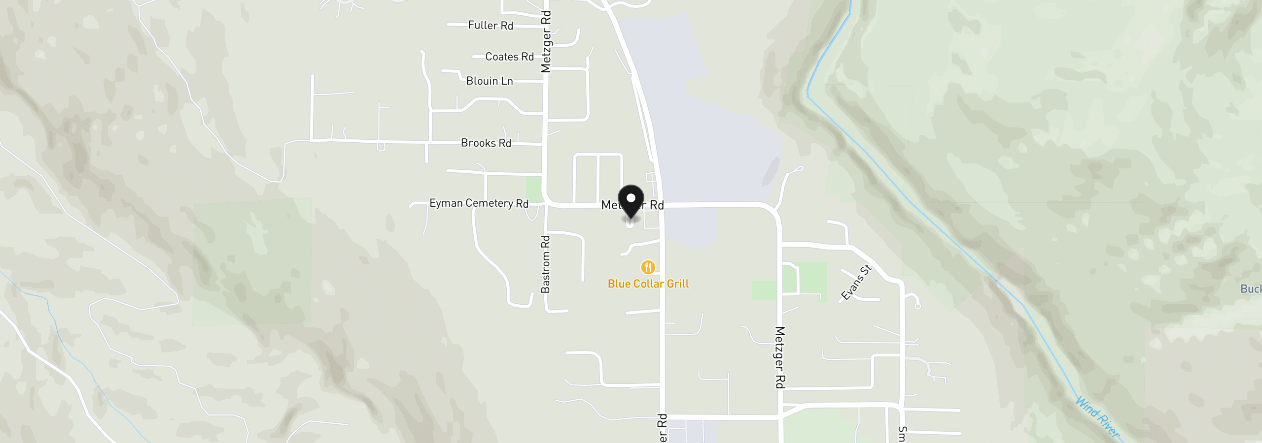 Map showing the location of 1281 Szydlo Rd, Carson, Wa 98610