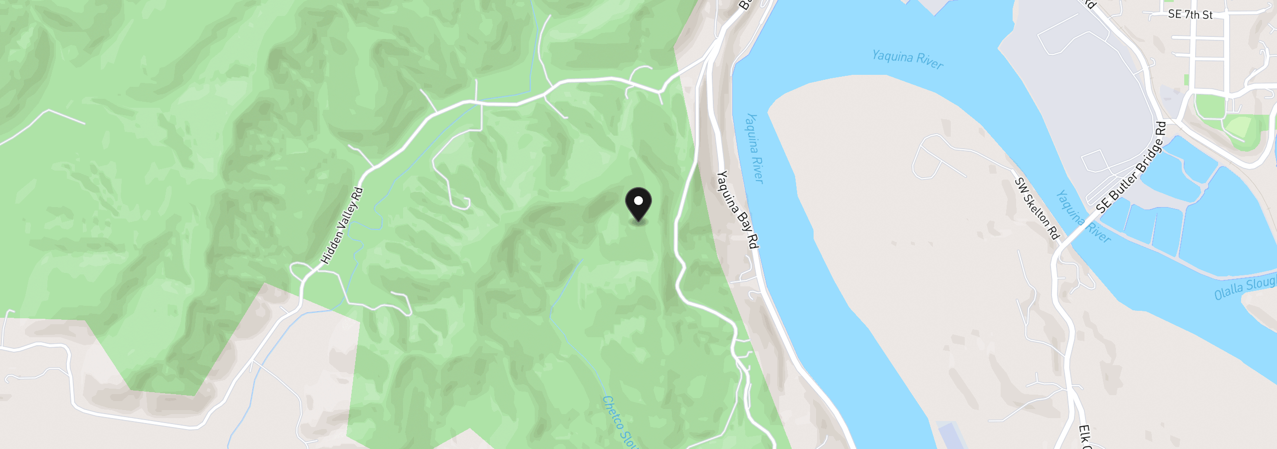Map showing the location of Criteser Loop, Toledo, OR 97391