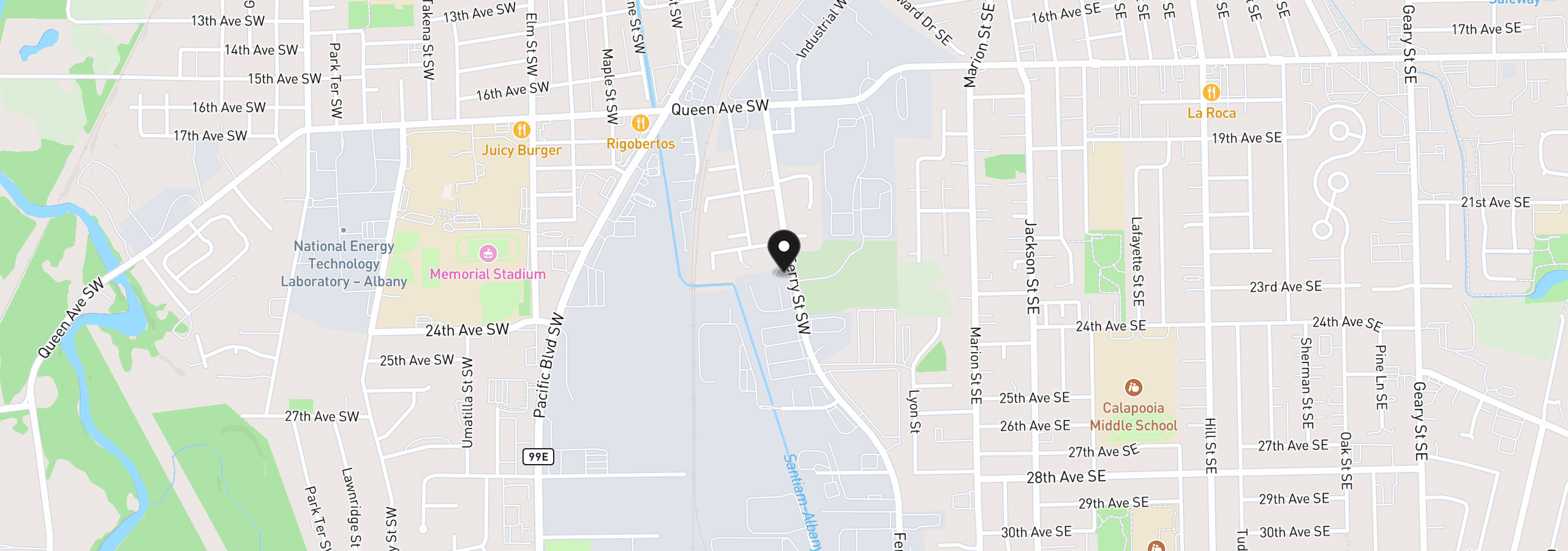 Map showing the location of 2240 Ferry St, Albany, OR 97322