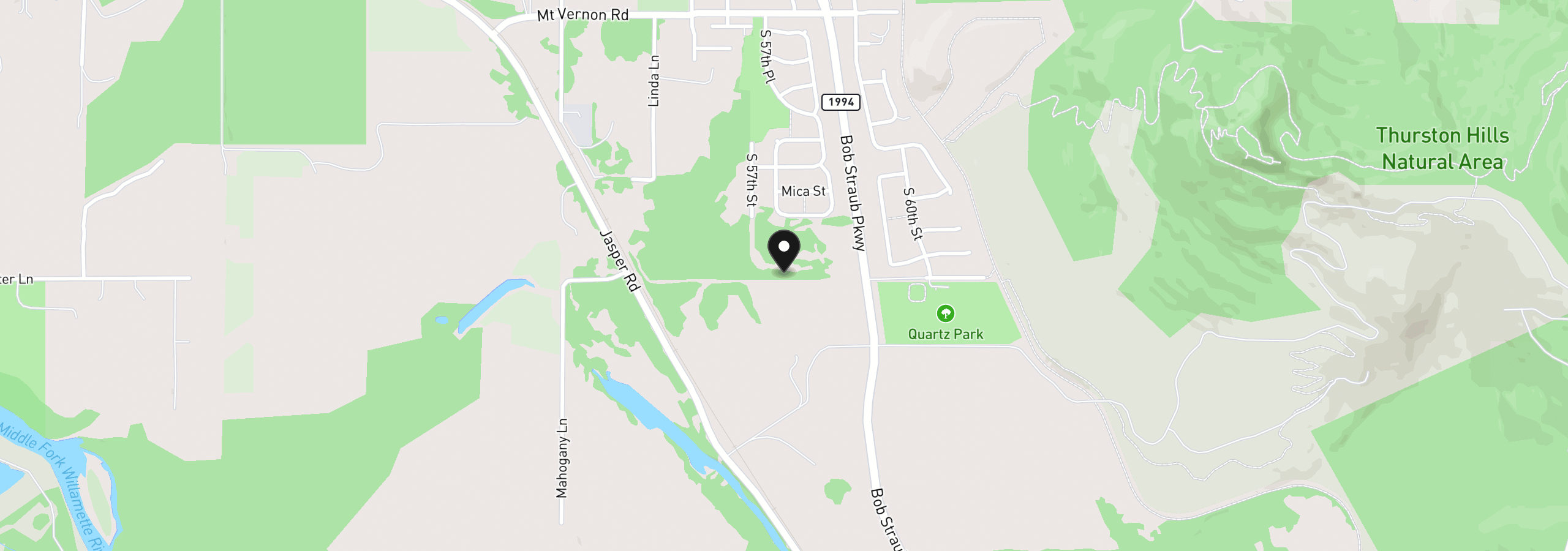 Map showing the location of 5733 Basalt Ct., Springfield, OR 97478