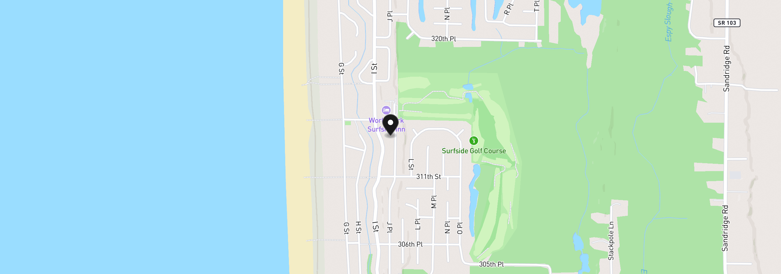 Map showing the location of 31311 J Pl, Ocean Park, Wa 98640