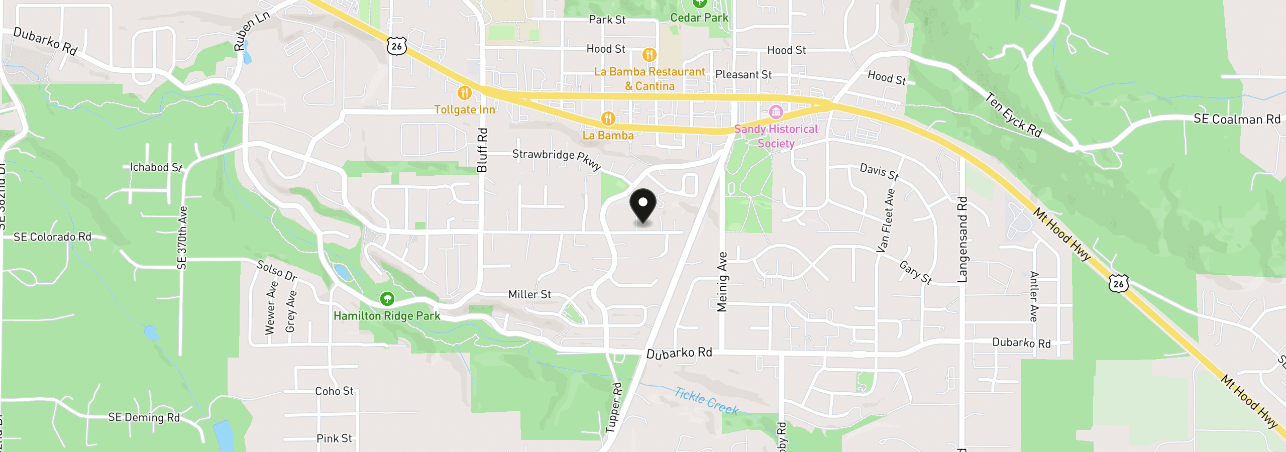 Map showing the location of 38851 Sandy Heights St, Sandy, OR 97055