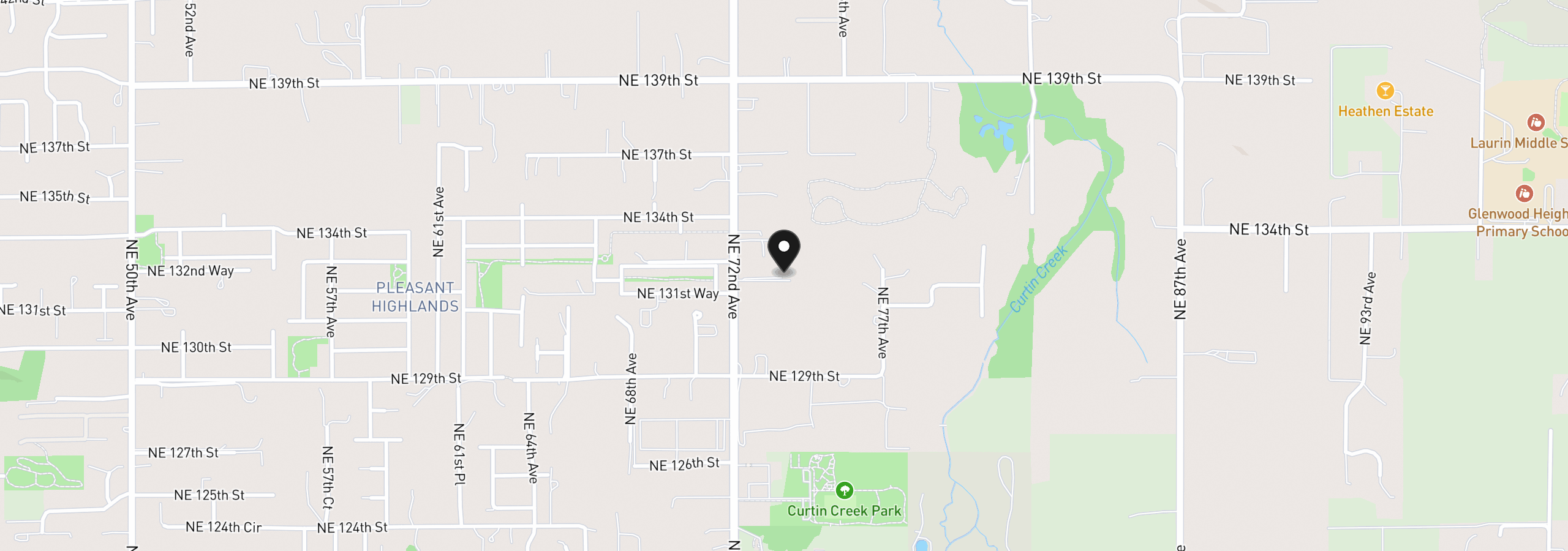 Map showing the location of 13211 NE 72nd Ave, Vancouver, Wa 98686