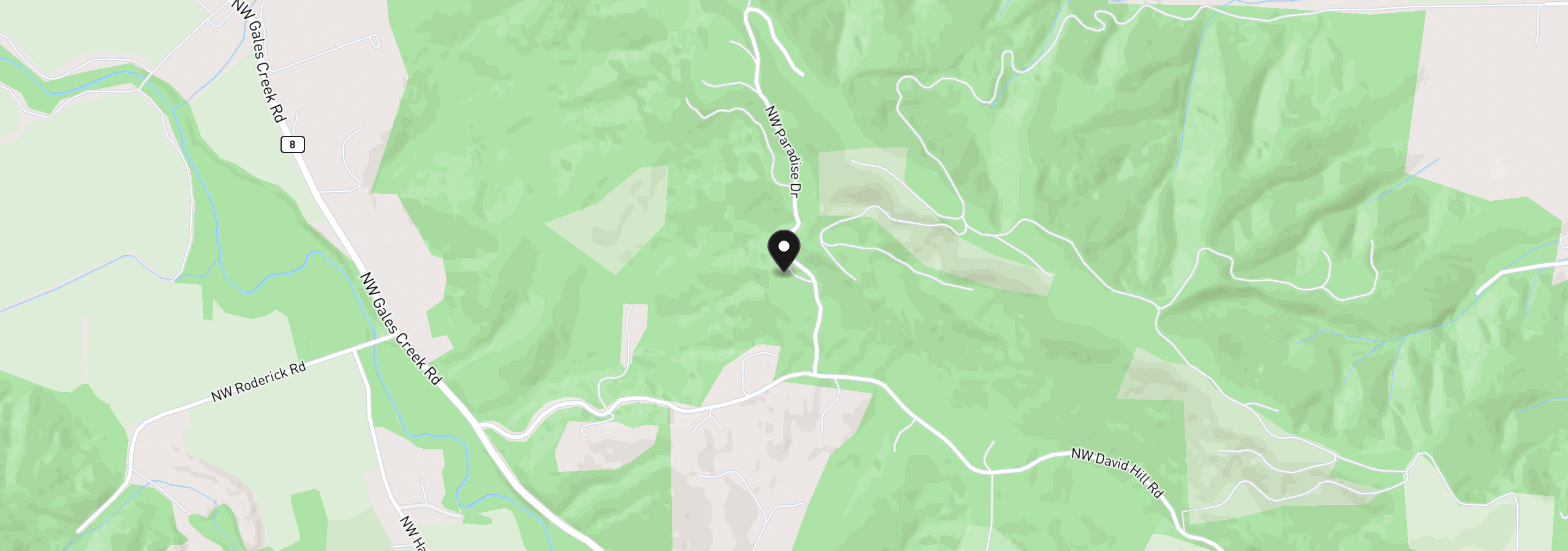 Map showing the location of 5101 NW Paradise Dr, Forest Grove, OR 97116