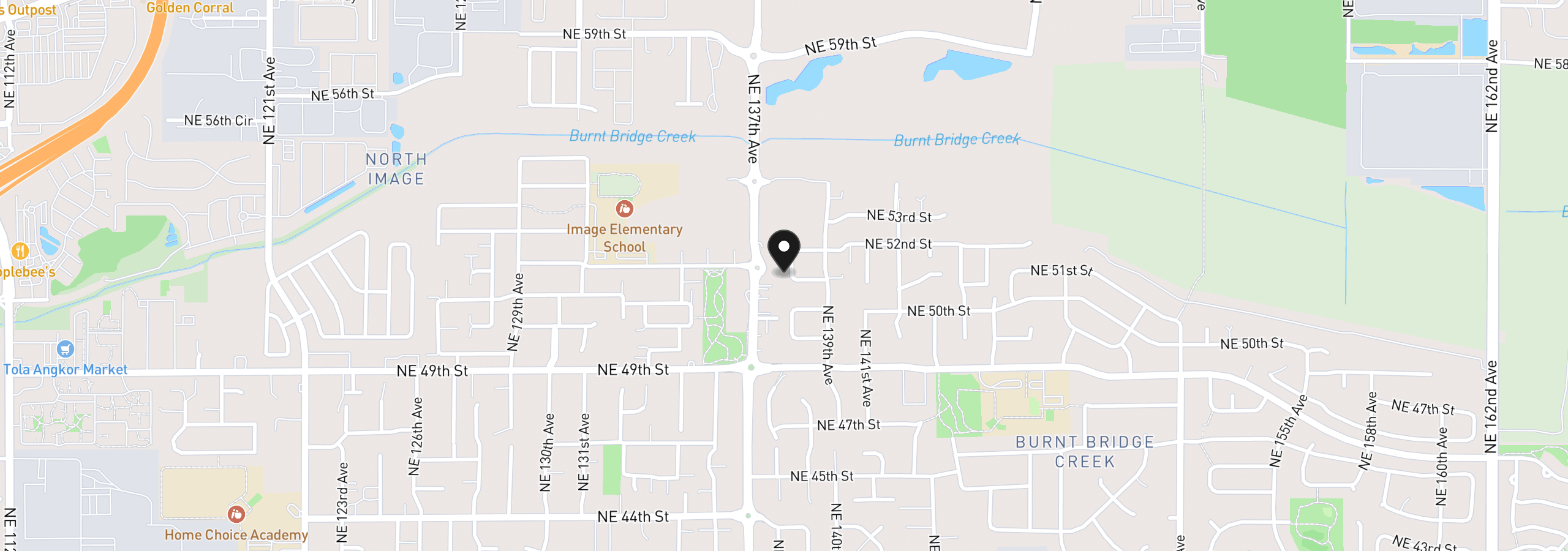 Map showing the location of 5120 NE 139th Loop, Vancouver, Wa 98682