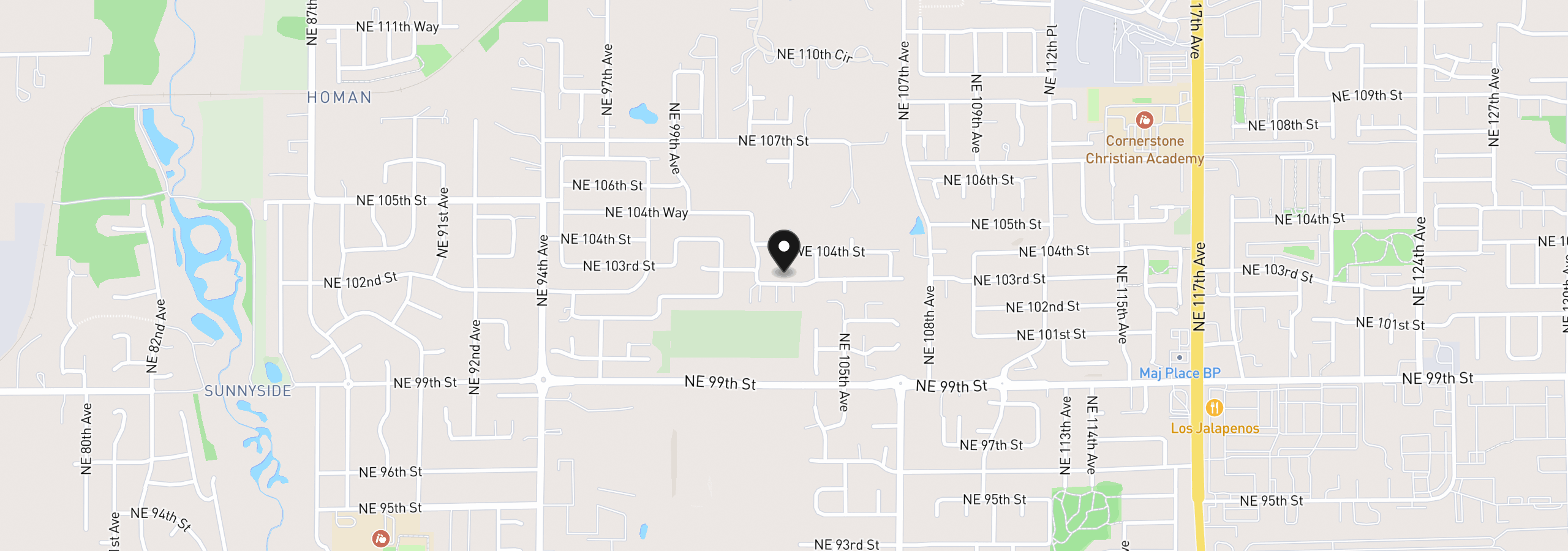 Map showing the location of 10214 NE 102nd St, Vancouver, Wa 98662