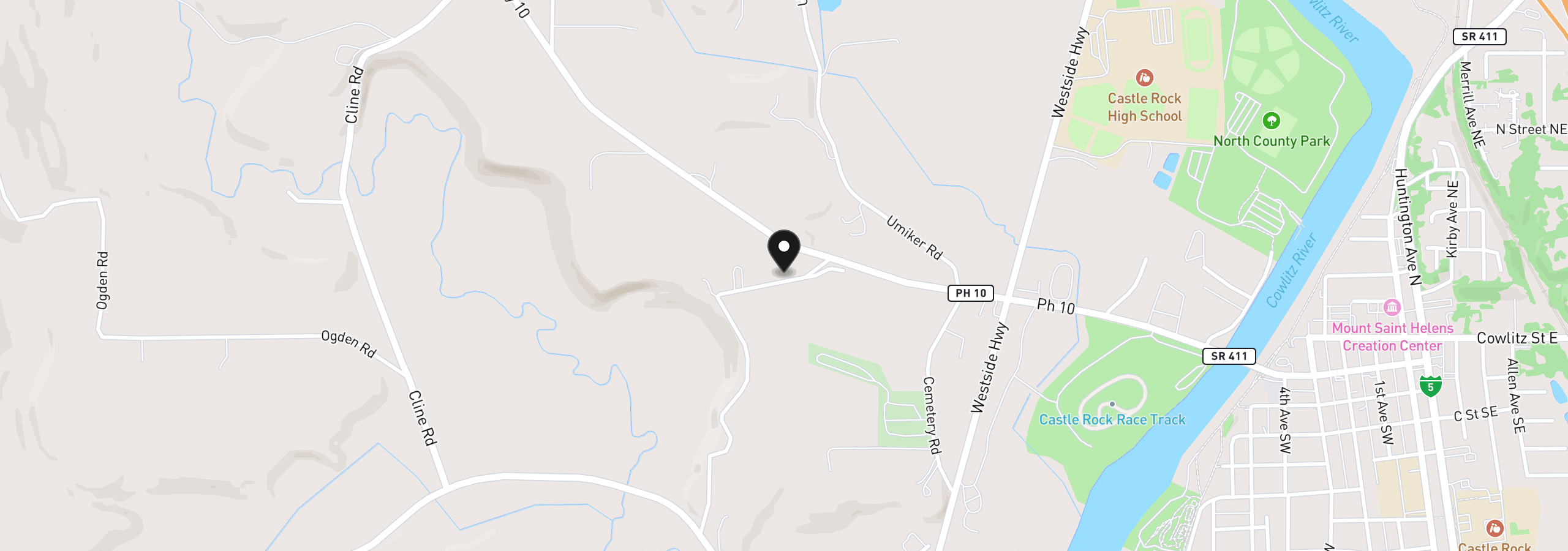 Map showing the location of 204 Conger Rd, Castle Rock, Wa 98611