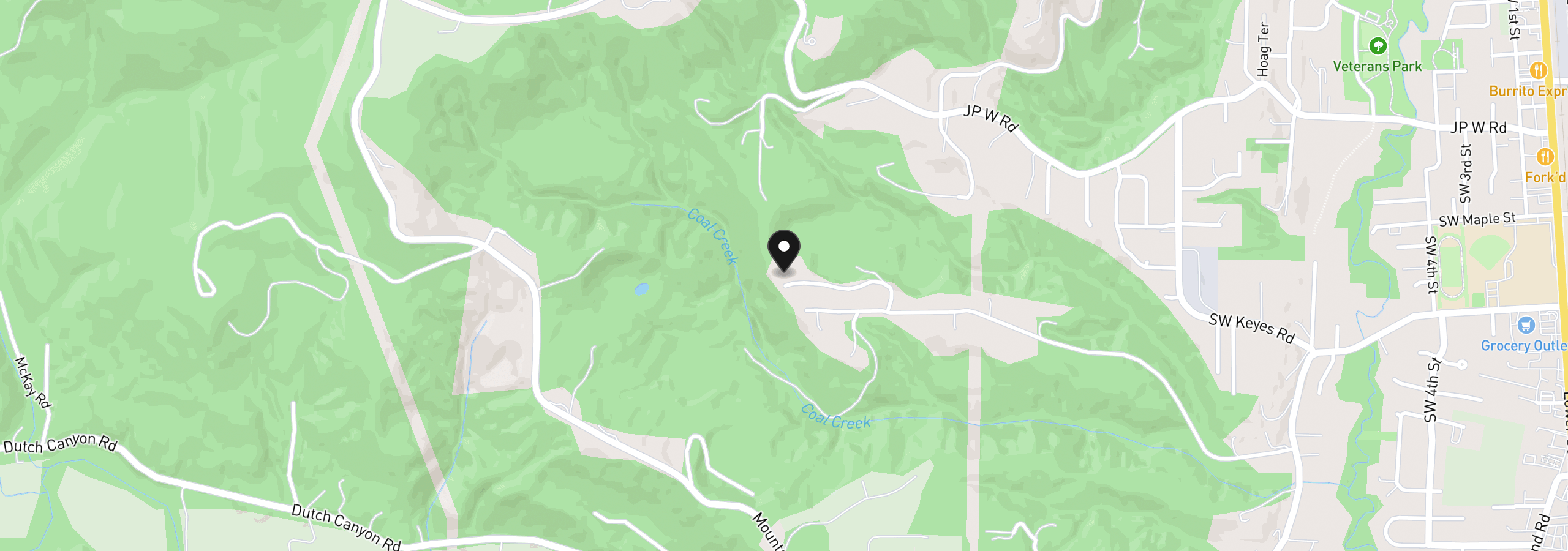 Map showing the location of 32355 Coal Creek Rd, Scappoose, OR 97056