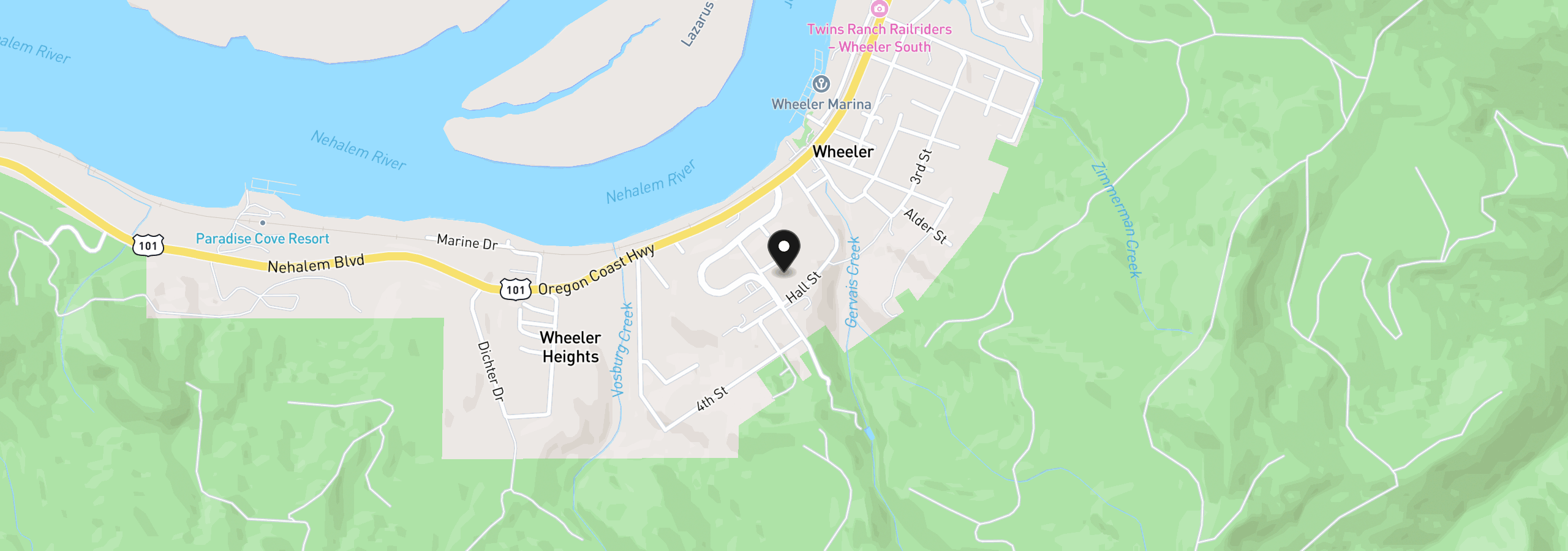 Map showing the location of Tl 7301 Akin St, Wheeler, OR 97147
