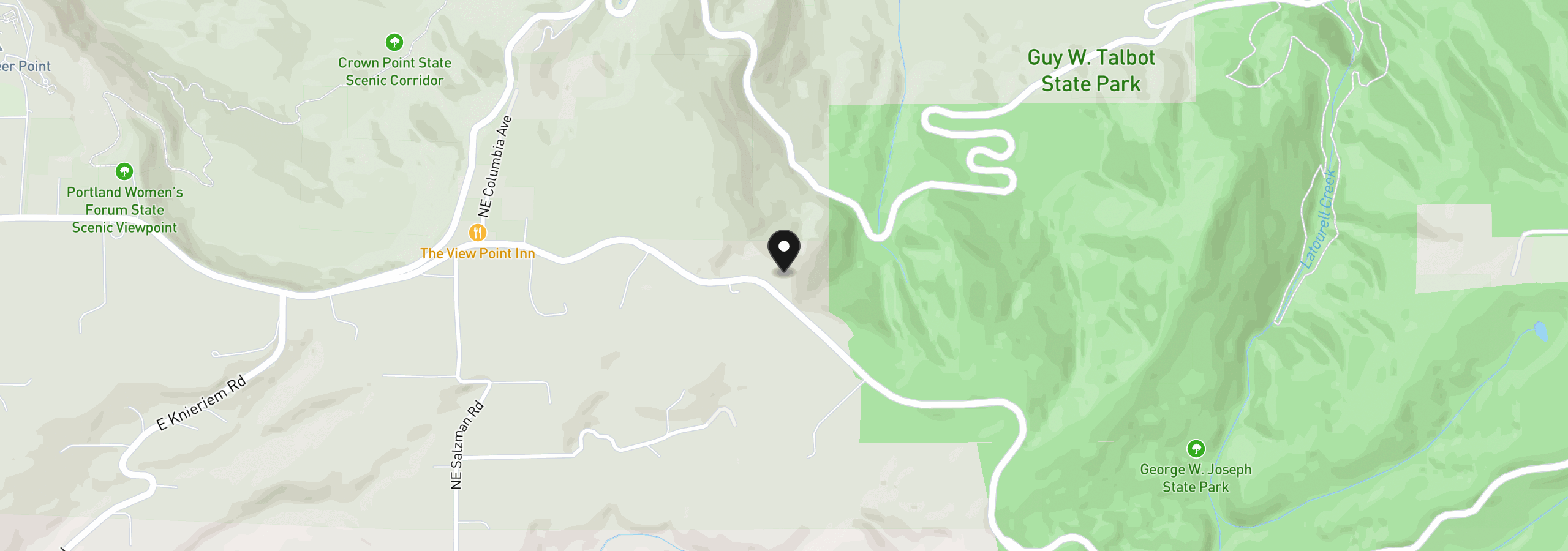 Map showing the location of 41225 E Larch Mountain Rd, Corbett, OR 97019