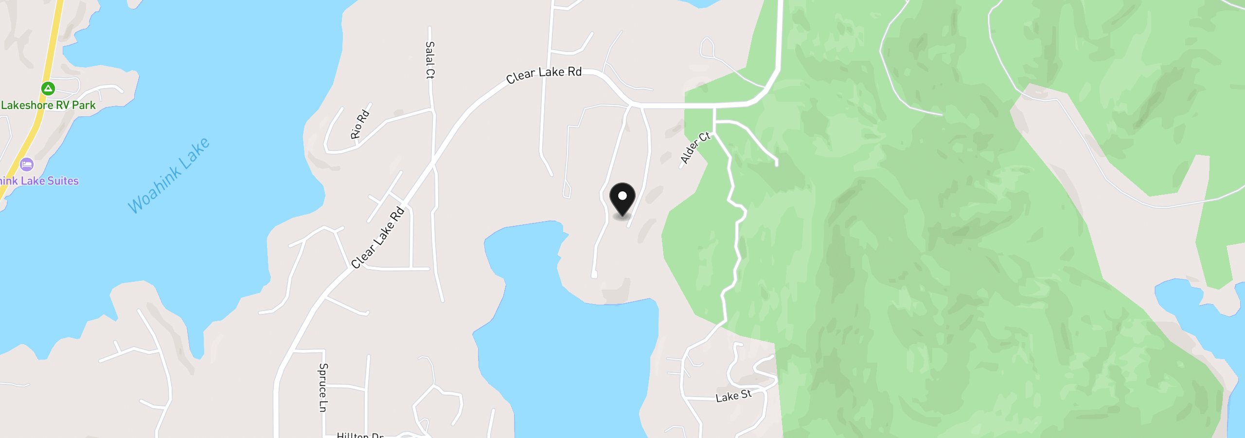 Map showing the location of 83615 Clear Lake Rd 17, Florence, OR 97439