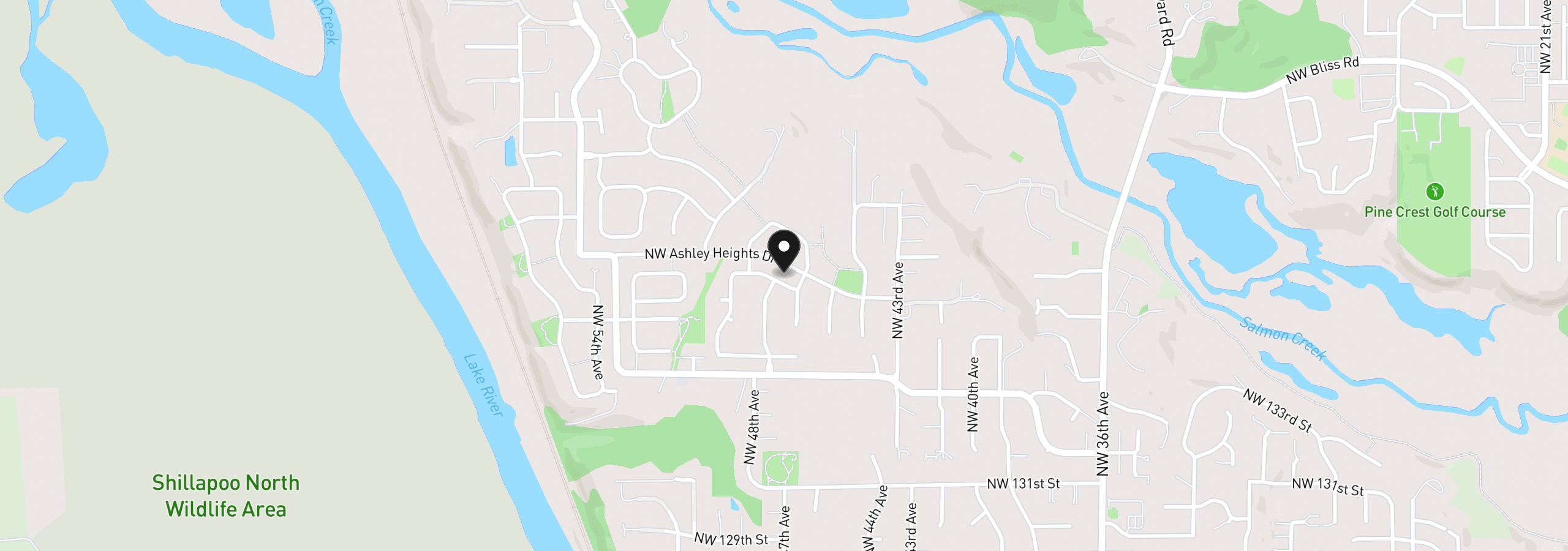 Map showing the location of 4610 NW 138th St, Vancouver, Wa 98685