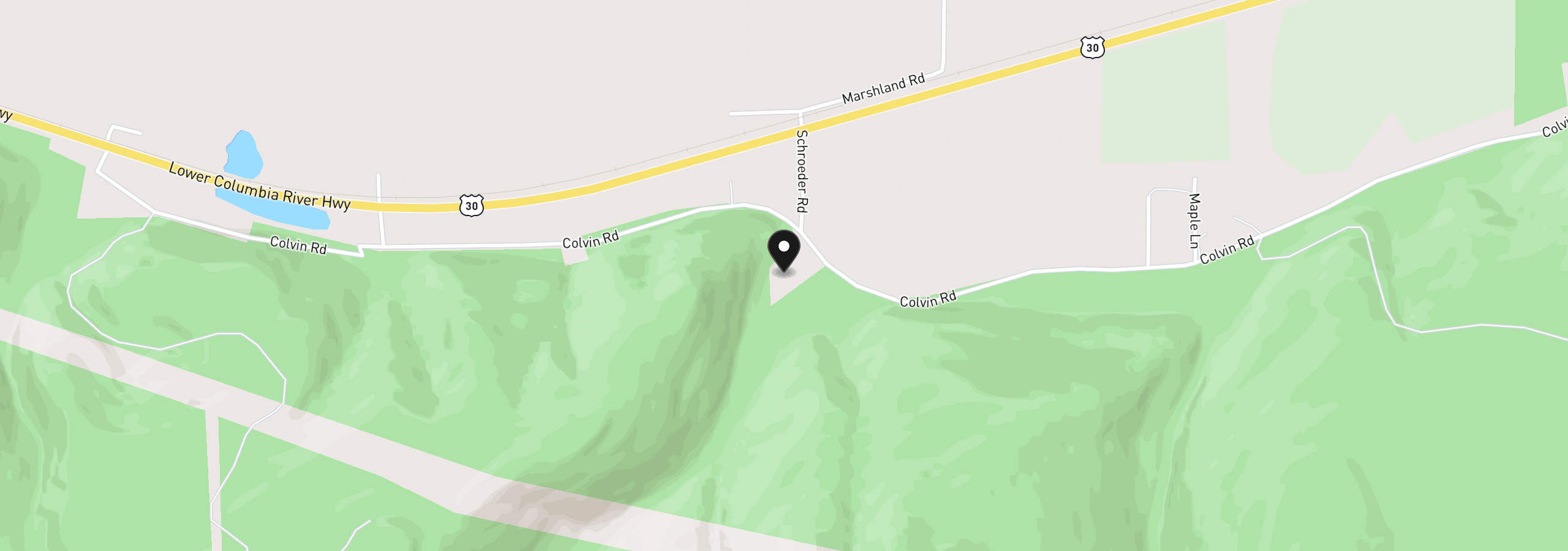 Map showing the location of 13740 Colvin Rd, Clatskanie, OR 97016