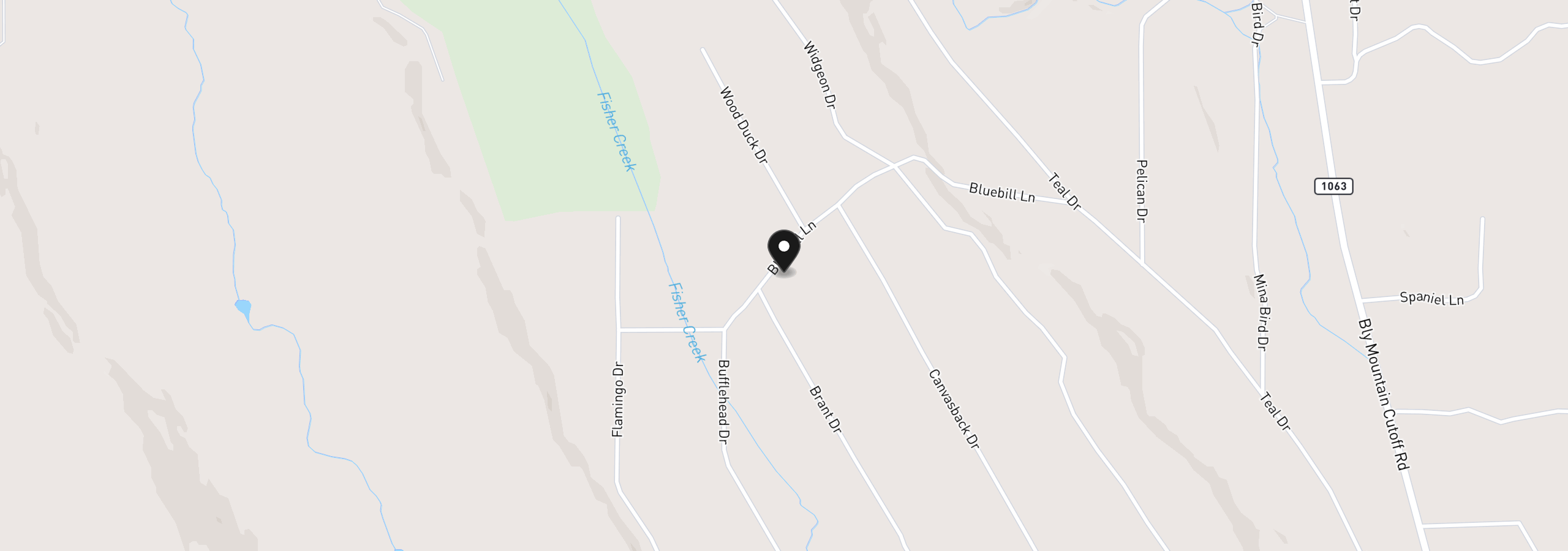 Map showing the location of Bluebill Lane Lot 3, Bonanza, OR 97623