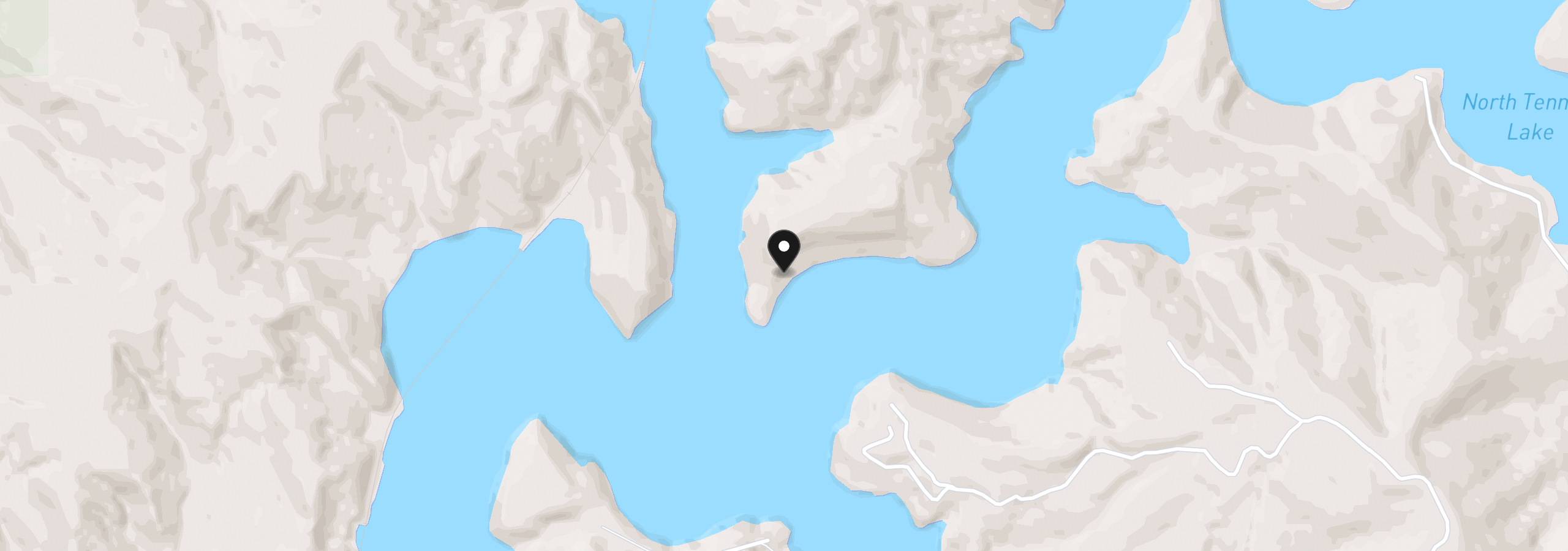 Map showing the location of 1401 N Tenmile Lake, Lakeside, OR 97449