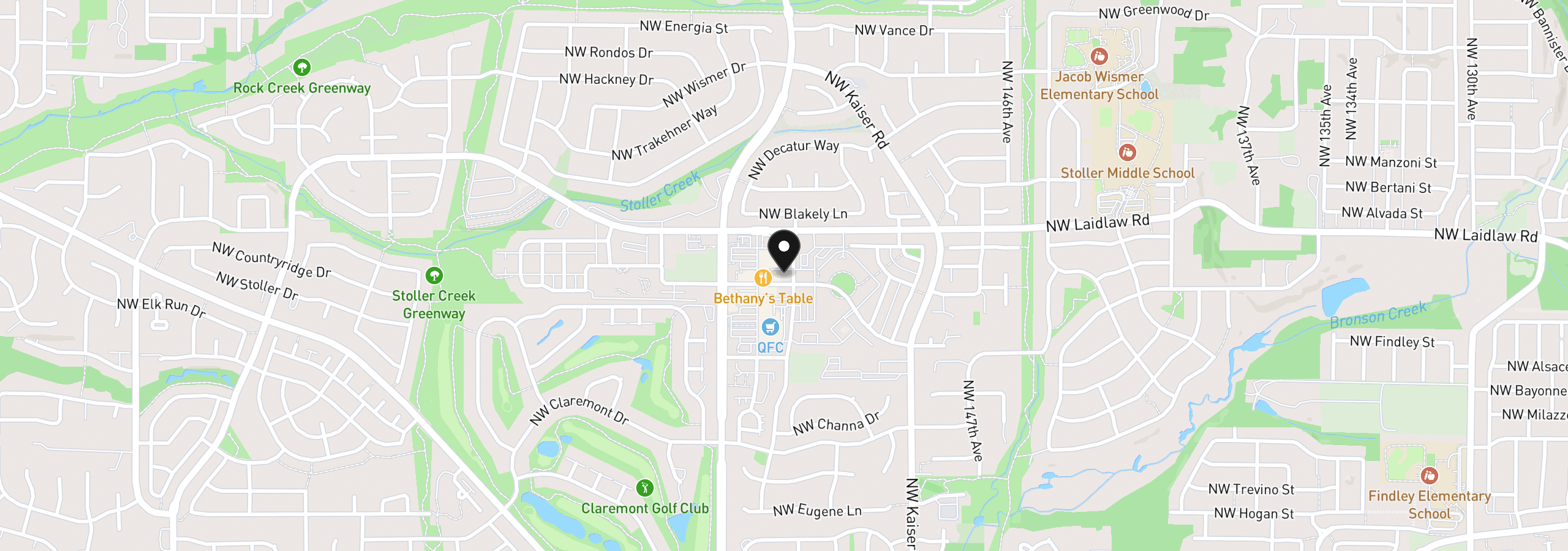 Map showing the location of 15325 NW Central Dr 304, Portland, OR 97229