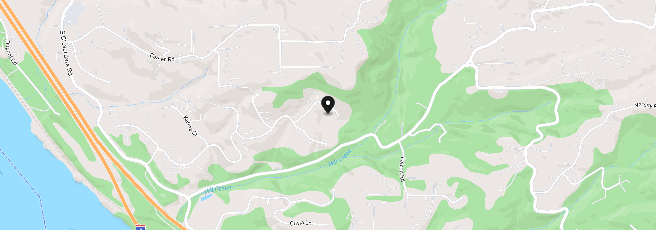 Map showing the location of 202 Windy River Rd 78, Kalama, Wa 98625