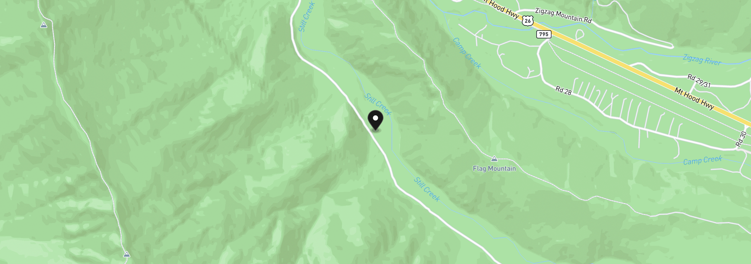 Map showing the location of 30460 E Rd 12 Lot 133, Rhododendron, OR 97049