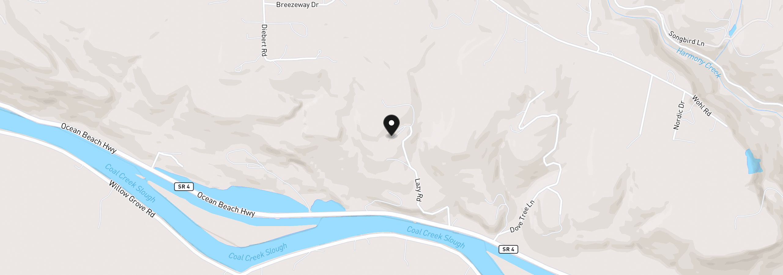 Map showing the location of 220 Lazy Rd, Longview, Wa 98632