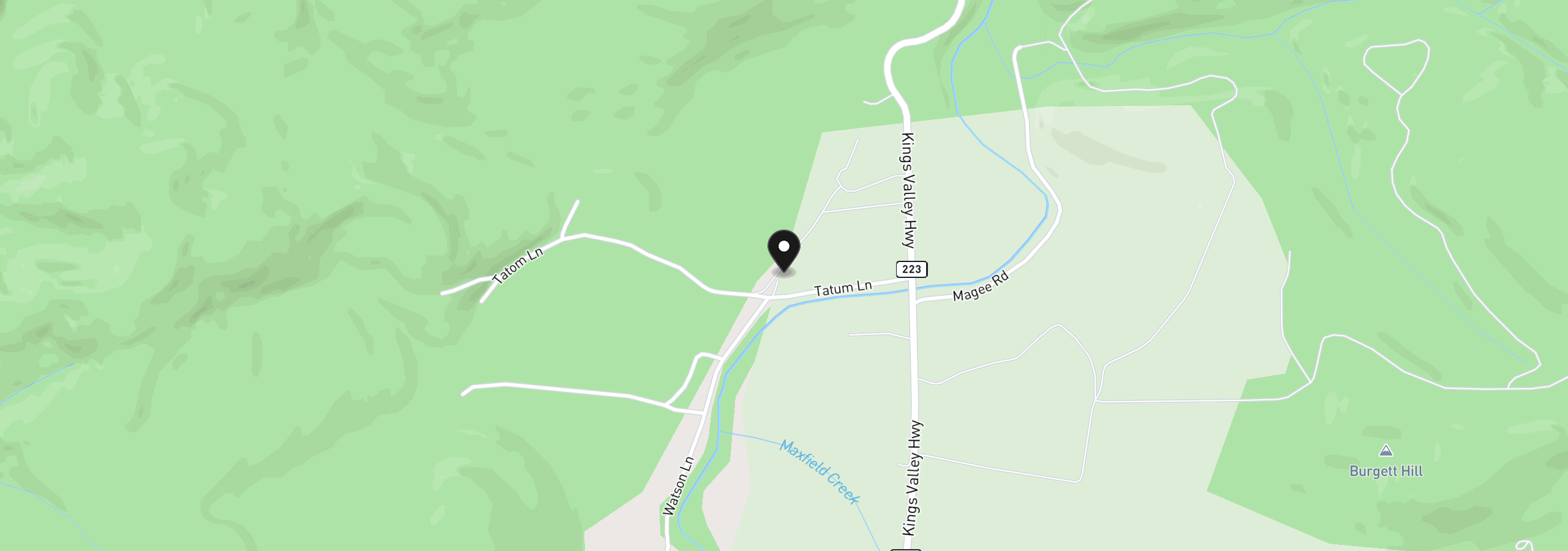 Map showing the location of 23699 Tatum Ln, Monmouth, OR 97361