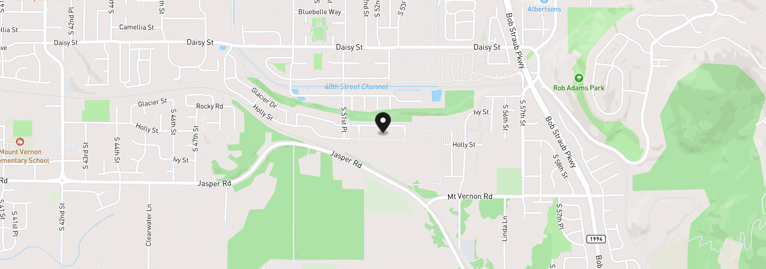 Map showing the location of 5254 Holly St, Springfield, OR 97478