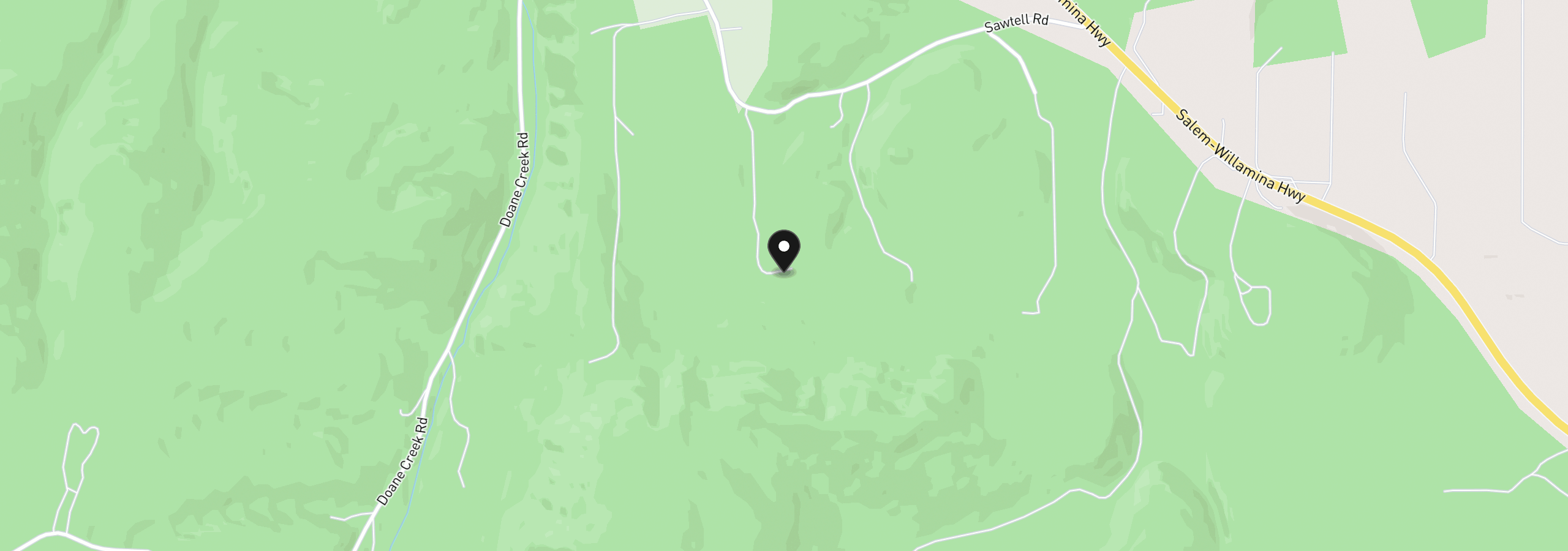 Map showing the location of 7555 Sawtell Rd, Sheridan, OR 97378