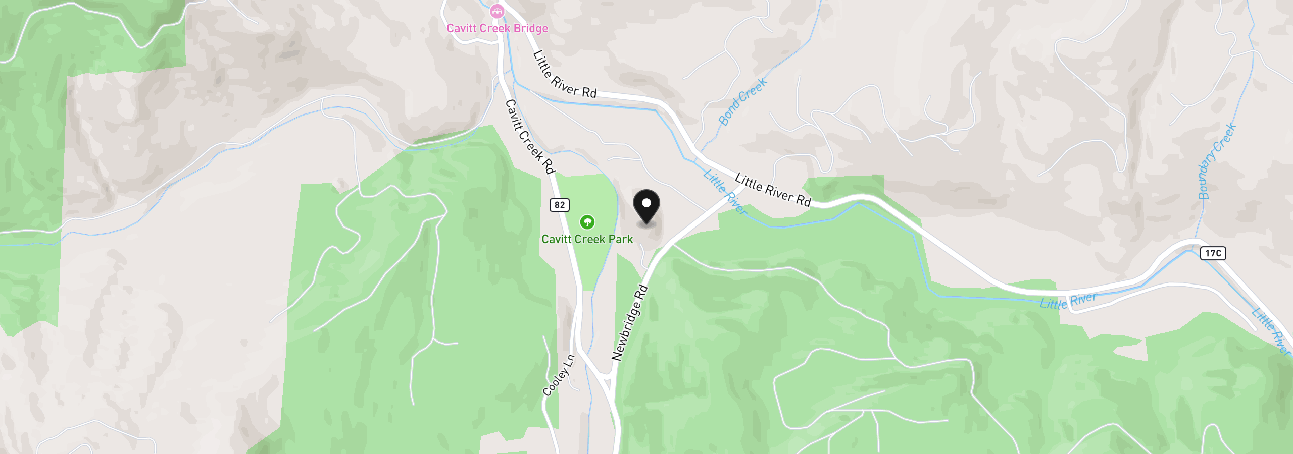 Map showing the location of 400 Newbridge Rd, Glide, OR 97443