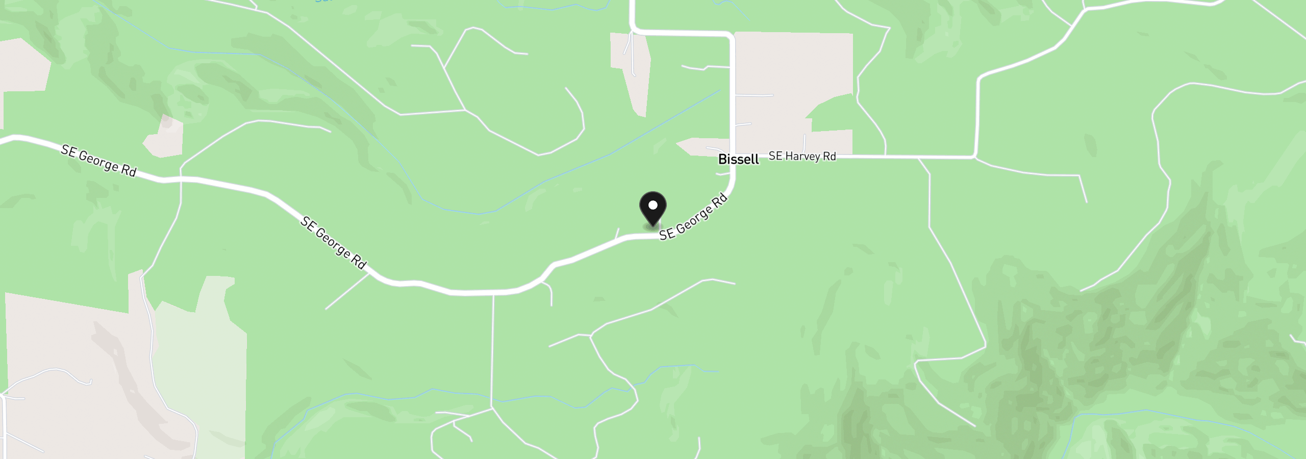 Map showing the location of 46725 SE George Rd, Estacada, OR 97023