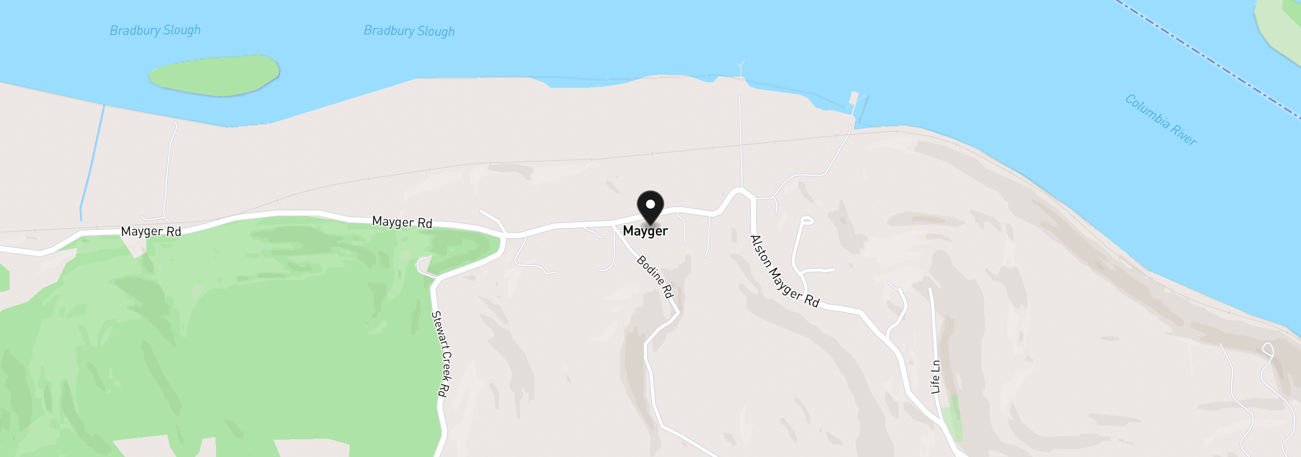 Map showing the location of 80406 Bodine Rd, Clatskanie, OR 97016